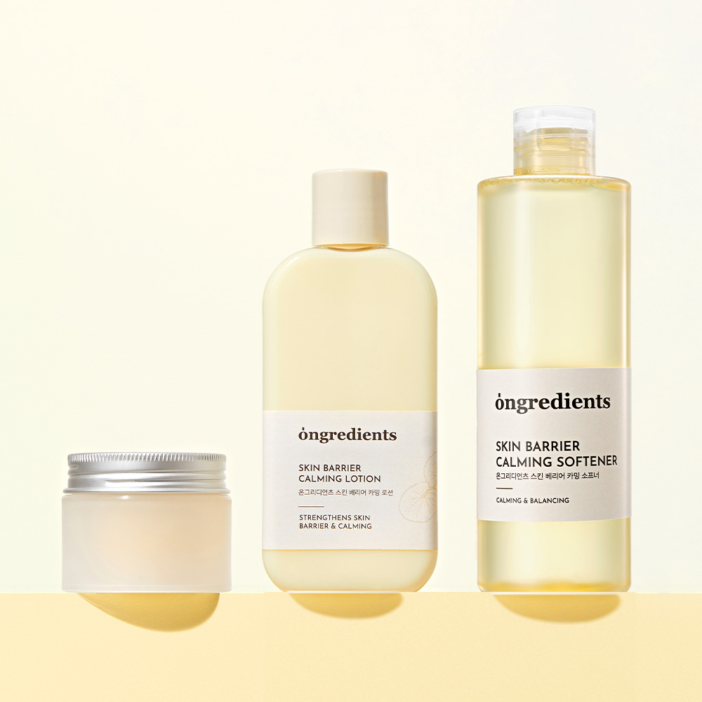Global Kpop and K-beauty – Ongredients Quick-drying 3-piece set (Skin Barrier Calming Softener 250ml + Skin Barrier Calming Lotion 220ml + The Thicker Calm