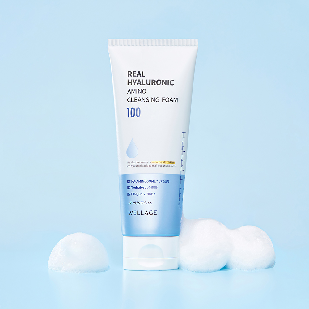 Global Kpop and K-beauty – Wellage Real Hyaluronic Amino Cleansing Foam 150ml