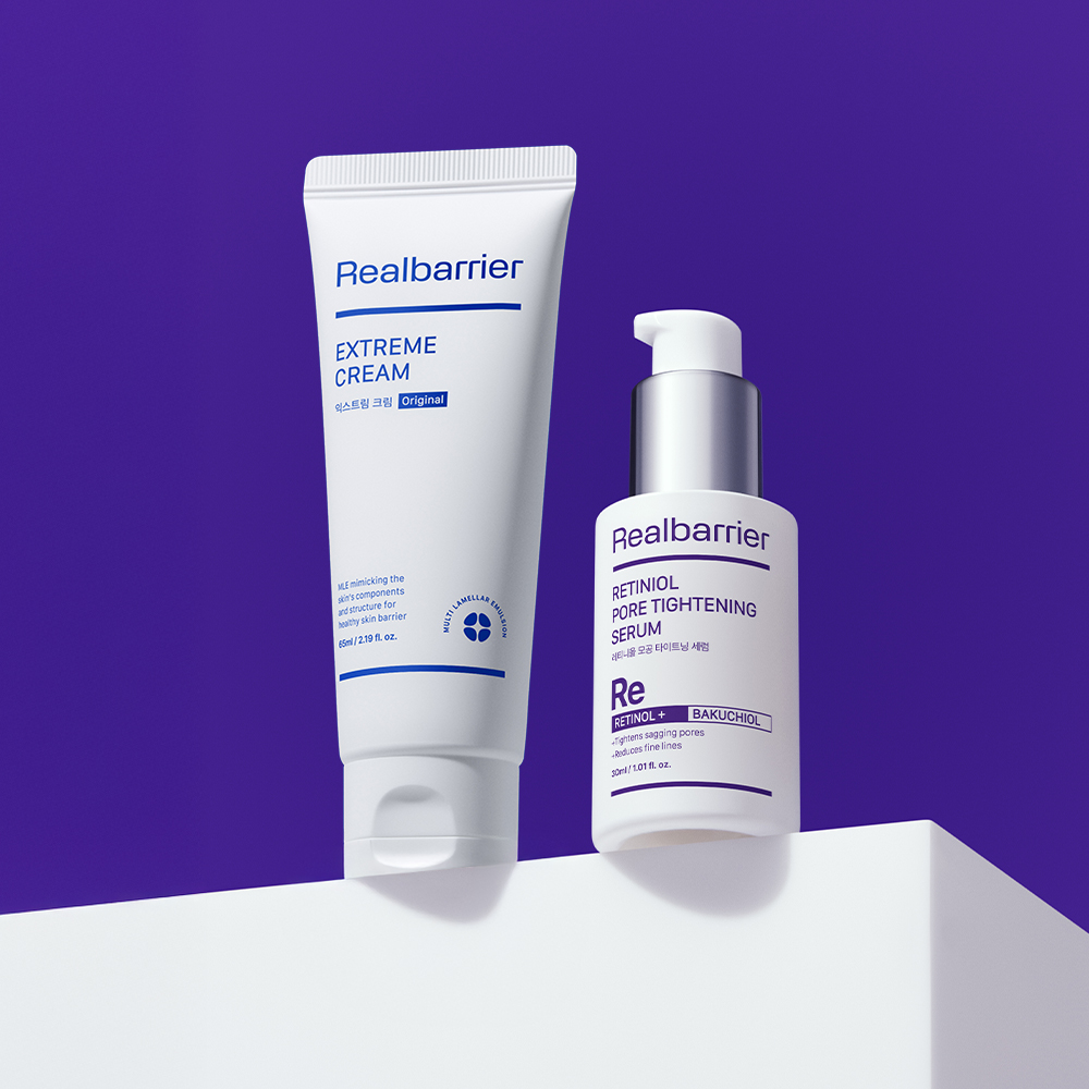 Global Kpop and K-beauty – Real Barrier Retinol Pore Tightening Serum 30ml + Extreme Cream Original (Tube Type) 65ml 2-piece set
