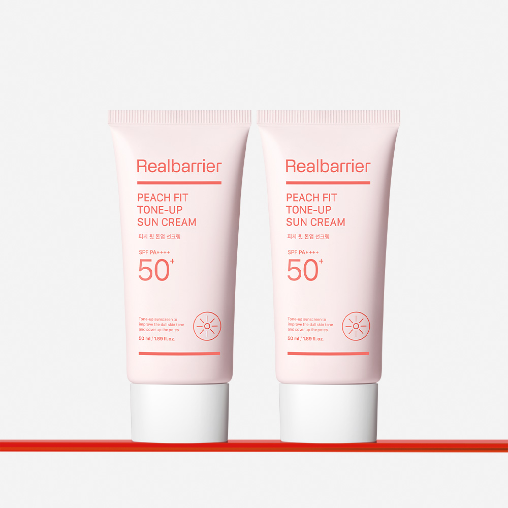 Global Kpop and K-beauty – Real Barrier Peach Fit Tone Up Sun Cream SPF 50+ PA++++ 50ml, 2ea