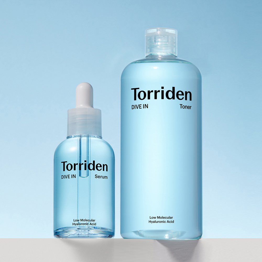 Global Kpop and K-beauty – Torriden Dive-in Low Molecular Hyaluronic Acid Serum 50ml + Toner 300ml