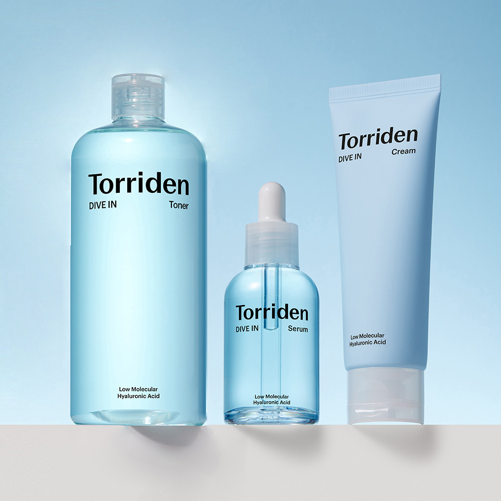 Global Kpop and K-beauty – Torriden Dive-in Toner 300ml + Serum 50ml + Cream 80ml