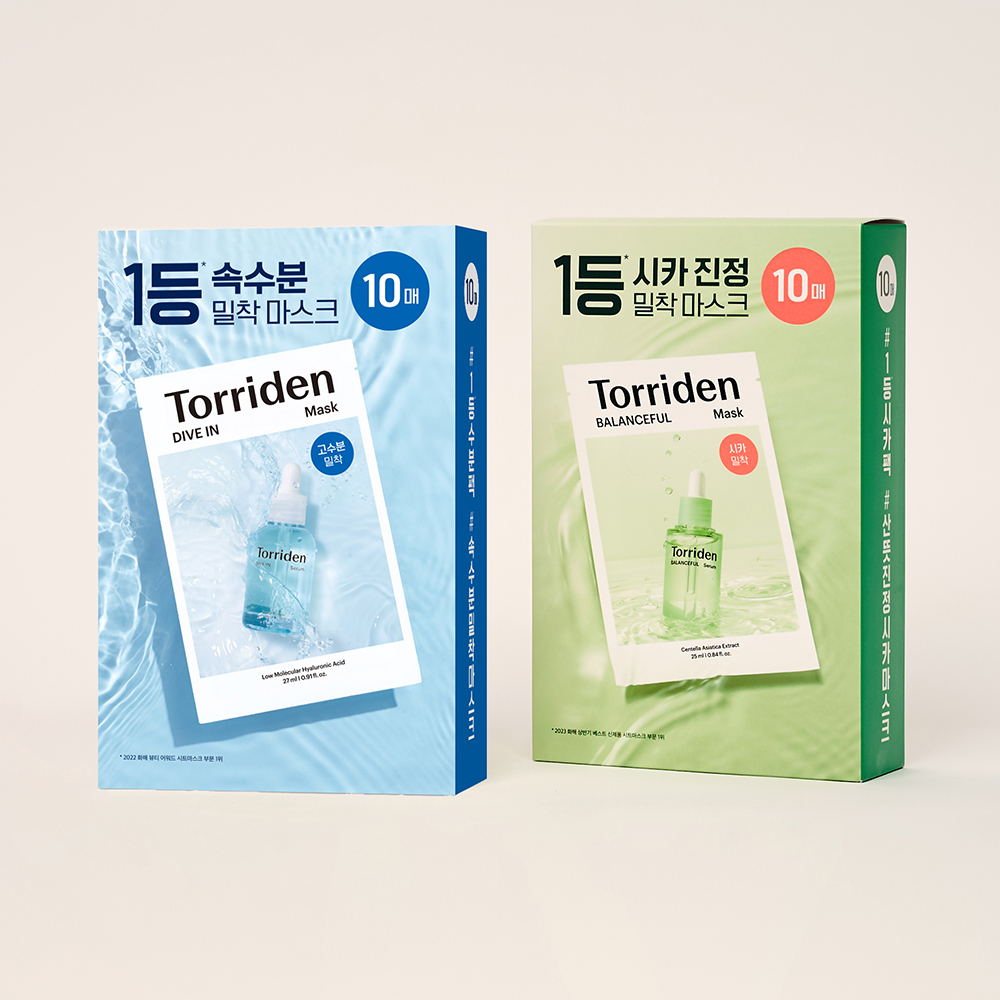 Global Kpop and K-beauty – Torriden Dive-in Moisture Mask 10 sheets + Balanced Soothing Mask 10 sheets