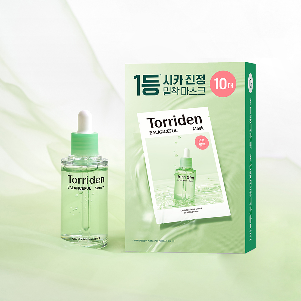 Global Kpop and K-beauty – Torriden Balanced Cica Calming Serum 50ml + Balanced Cica Mask (10 sheets)