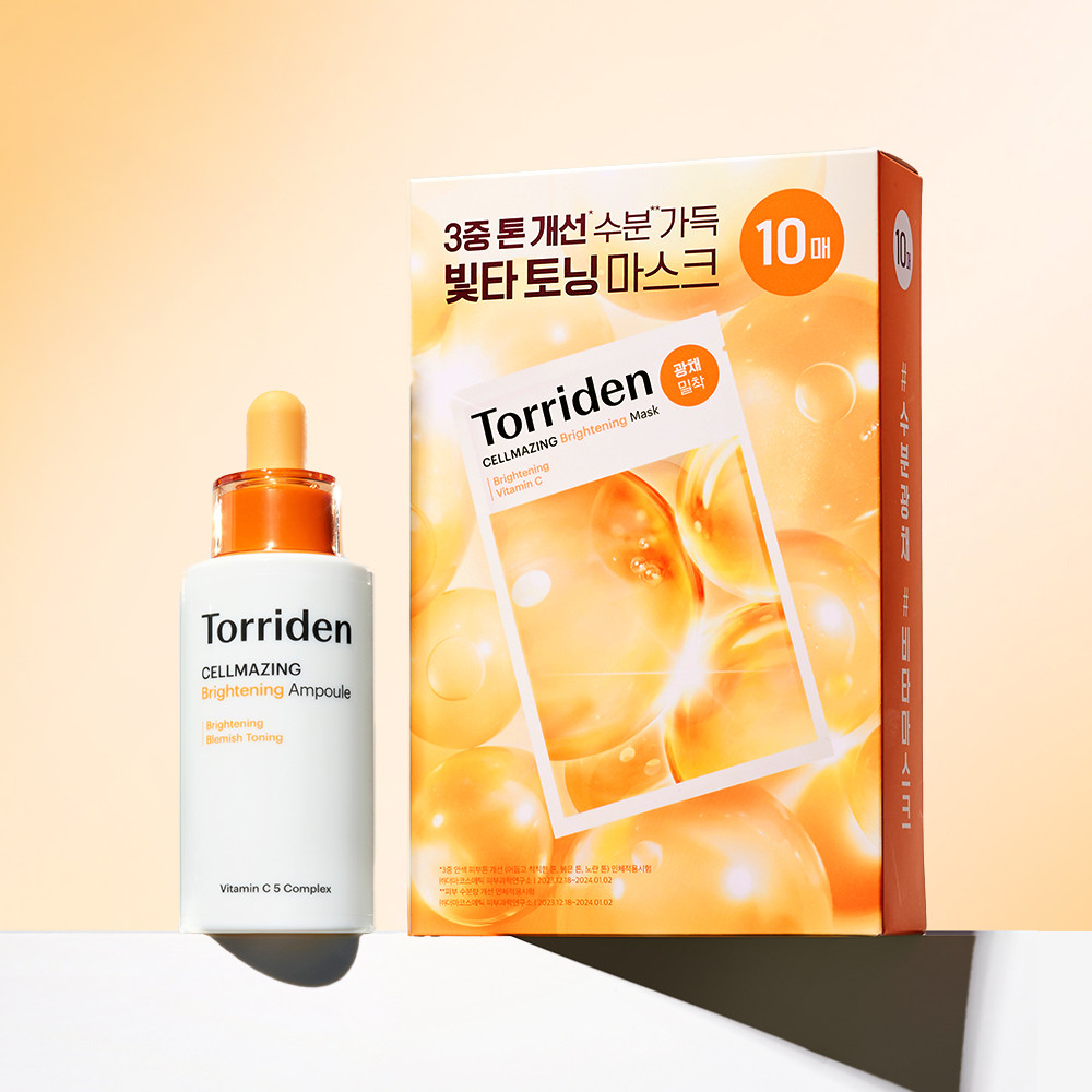 Global Kpop and K-beauty – Torriden Cellmaging Vita Ampoule 30ml + Vita Mask Pack (10 sheets)