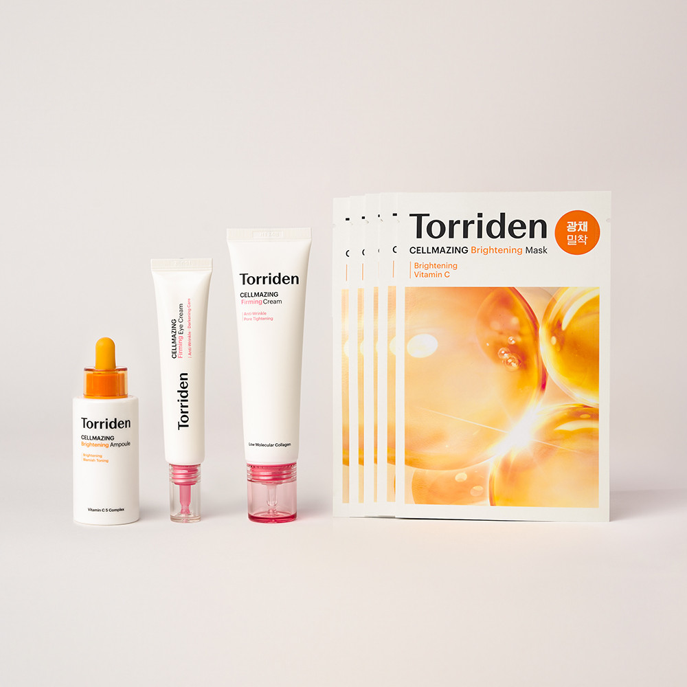 Global Kpop and K-beauty – Torriden Cellmaging 4-piece SET (Vita Ampoule 30ml + Elastic Cream 60ml + Eye Cream 30ml + Vita Mask 5 sheets)