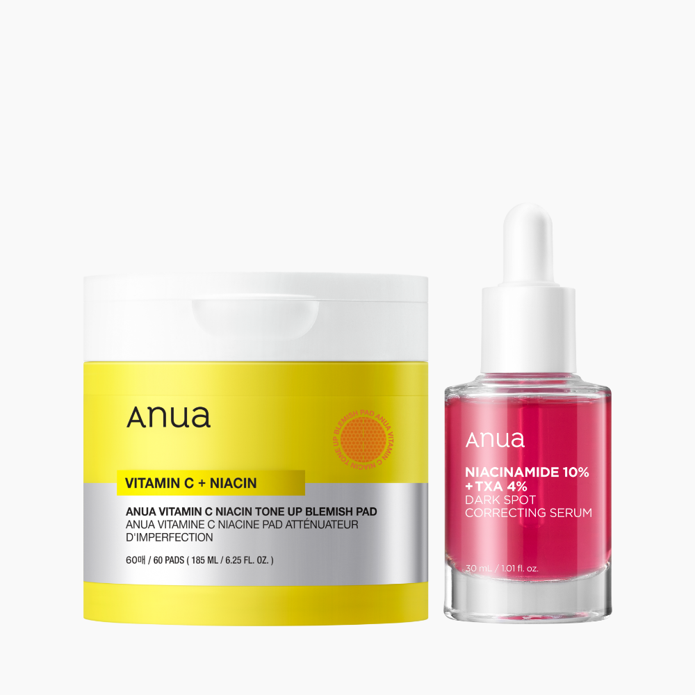 Global Kpop and K-beauty – Anua Vitamin C Niacin Tone-up Spot Pad 60 Sheets + TXA 4 Dark Spot Correcting Serum 30ml 2-piece set