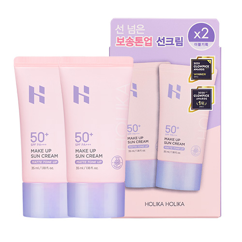 Global Kpop and K-beauty – [Holika Holika] Makeup Sunscreen Set SPF50+ PA+++ 35mlx2