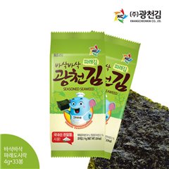 [Mineral Kim] We jikbaesong crispy Parlay lunch Kim 4g x 33 rod