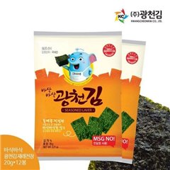 [Mineral Kim] We jikbaesong crunchy traditional battlefield Kim 20g x 12 bars