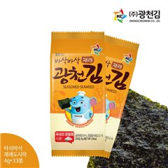 [Mineral Kim] We jikbaesong crispy conventional lunchbox Kim 4g x 33 rod
