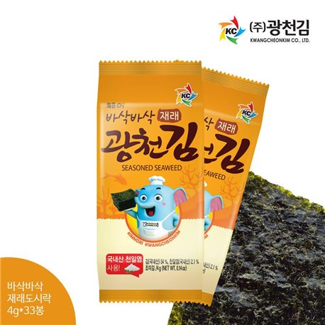 [Mineral Kim] We jikbaesong crispy conventional lunchbox Kim 4g x 33 rod