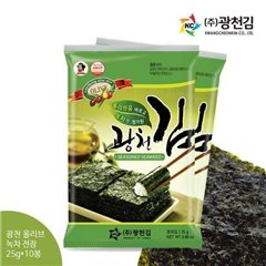 [Mineral Kim] We jikbaesong olive oil, green tea traditional battlefield Kim 25g x 10 bars