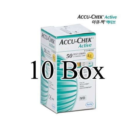 ACCU-CHEK Active Diabetic Test Strips - 50pcs x 10Boxes