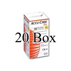 ACCU-CHEK Go Diabetic Test Strips - 50 Sheets x 20Boxes